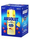Absolut Rtd Ocean Spray Cran-pineapple Canned Cocktail 4pk 0