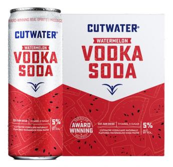 Cutwater Spirits - Watermelon Vodka Soda (4 pack cans) (4 pack cans)